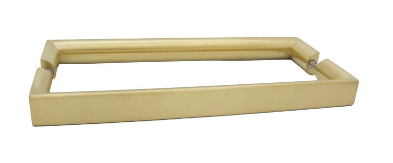 Linnea AP-2092 Back to Back Handle Appliance Pull, 11.81" Center to Center, Glass Mounting in Satin Brass finish