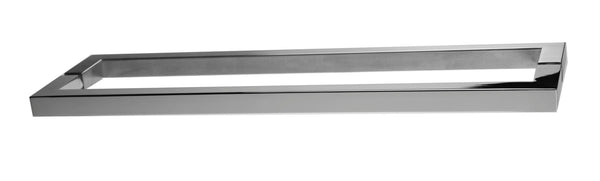 Linnea AP-2525 Back to Back Handle Appliance Pull, 11.81" Center to Center, Glass Mounting in Polished Stainless Steel finish