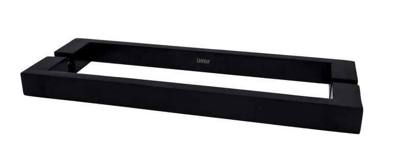 Linnea AP-2525 Back to Back Handle Appliance Pull, 17.72" Center to Center, Wood Mounting in Satin Black finish