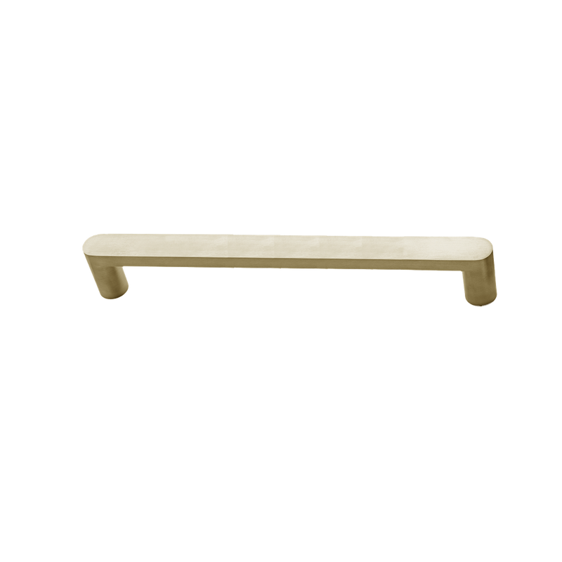 Linnea AP-256 Back to Back Handle Appliance Pull, Glass Mounting, 23.62" Center to Center in Satin Brass finish