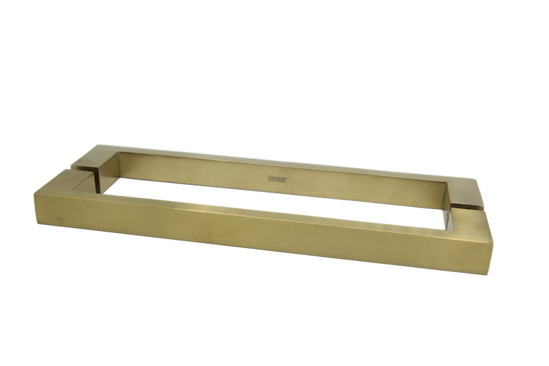 Linnea SH925 Shower Door Pull 200mm (7.87") CTC in Satin Brass finish