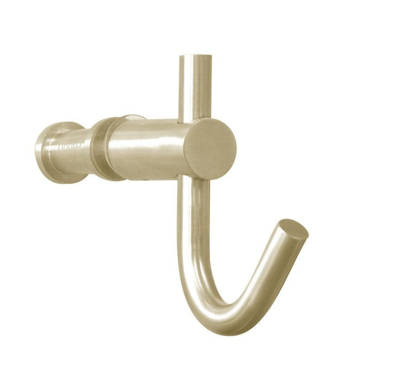 Linnea SHK187 Glass Mounted Shower Door Hook in Satin Brass finish