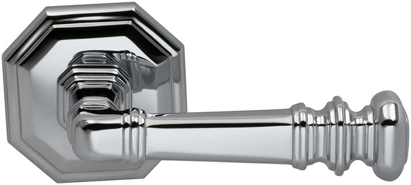 Omnia Traditions 101 Lever with Octagonal 2 5/8" Rose in Polished Chrome, Plated finish