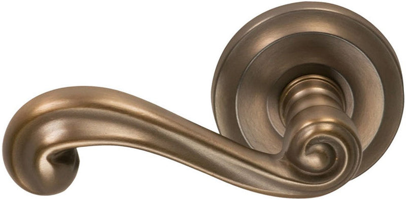 Omnia Traditions 55 Lever with Standard 2 5/8" Rose in Antique Bronze, Unlacquered finish