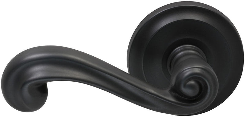 Omnia Traditions 55 Lever with Standard 2 5/8" Rose in Black, Oil-Rubbed, Lacquered finish