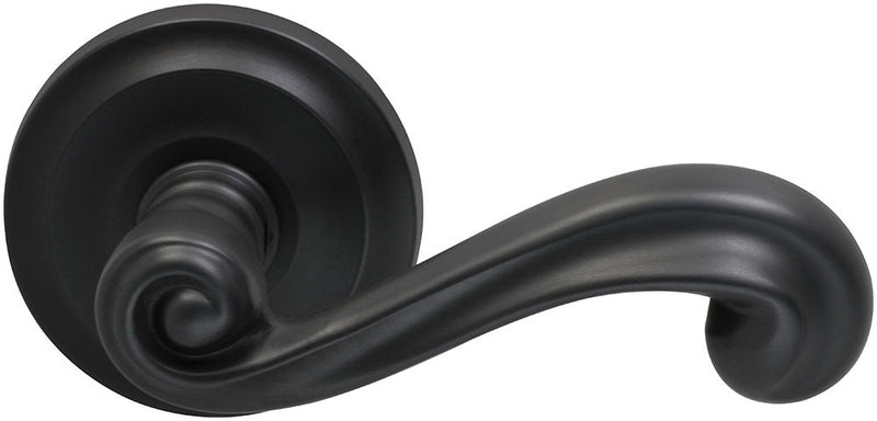 Omnia Traditions 55 Lever with Standard 2 5/8" Rose in Black, Oil-Rubbed, Lacquered finish