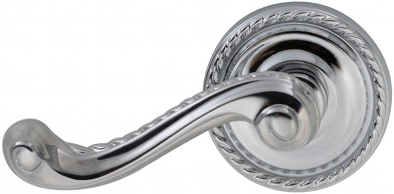 Omnia Traditions 570 Lever with 2 5/8" Rose in Polished Chrome, Plated finish