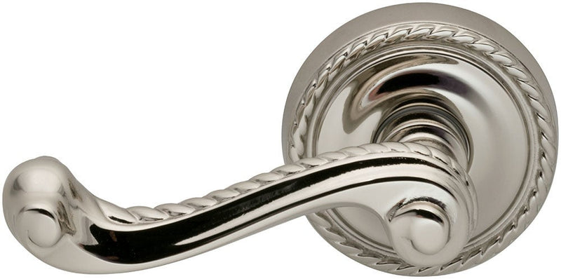 Omnia Traditions 570 Lever with 2 5/8" Rose in Polished Nickel, Lacquered finish