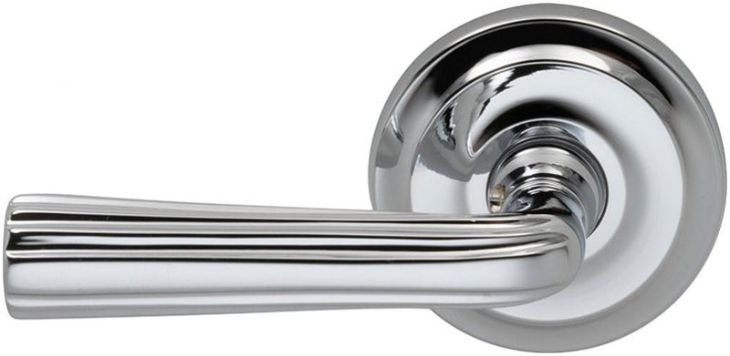 Omnia Traditions 706 Lever with 2 5/8" Rose in Polished Chrome, Plated finish