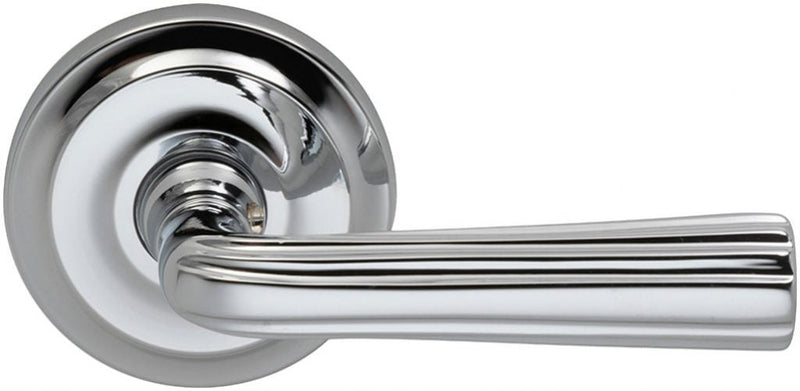 Omnia Traditions 706 Lever with 2 5/8" Rose in Polished Chrome, Plated finish