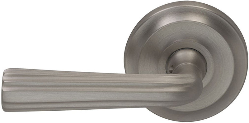 Omnia Traditions 706 Lever with 2 5/8" Rose in Satin Nickel, Lacquered finish