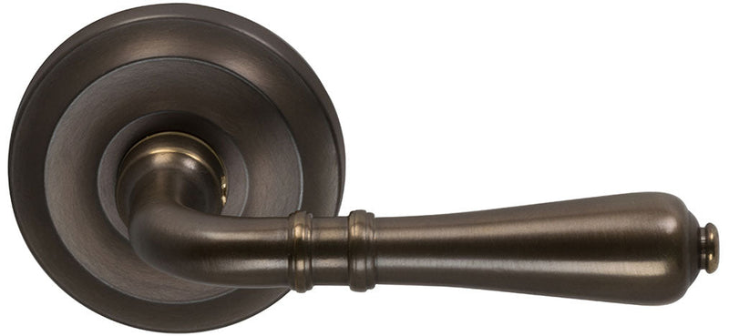 Omnia Traditions 752 Lever with 2 5/8" Rose in Antique Bronze, Unlacquered finish