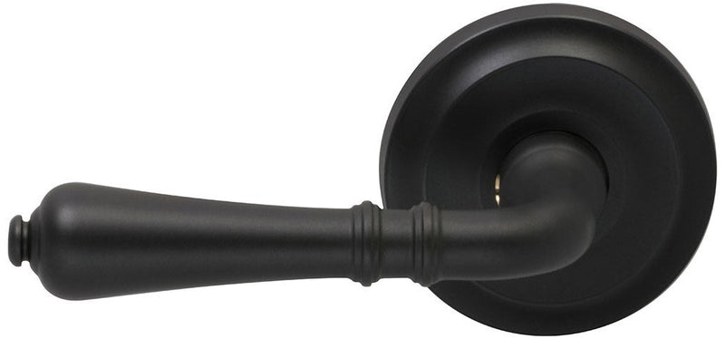 Omnia Traditions 752 Lever with 2 5/8" Rose in Black, Oil-Rubbed, Lacquered finish