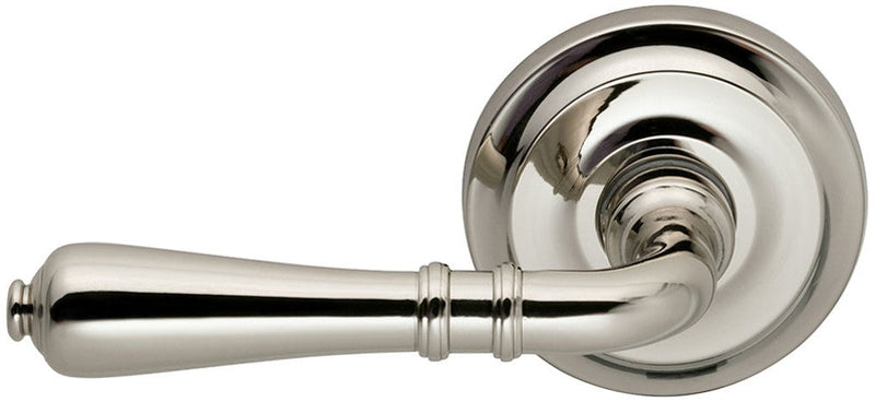 Omnia Traditions 752 Lever with 2 5/8" Rose in Polished Nickel, Lacquered finish