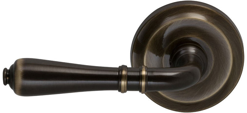 Omnia Traditions 752 Lever with 2 5/8" Rose in Shaded Bronze finish