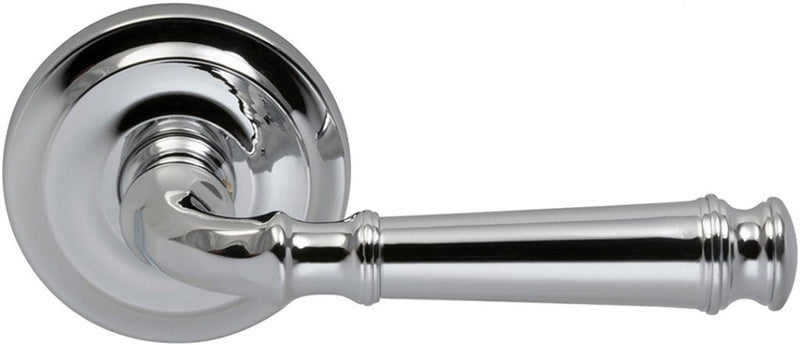 Omnia Traditions 904 Lever with 2 5/8" Rose in Polished Chrome, Plated finish