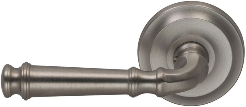 Omnia Traditions 904 Lever with 2 5/8" Rose in Satin Nickel, Lacquered finish