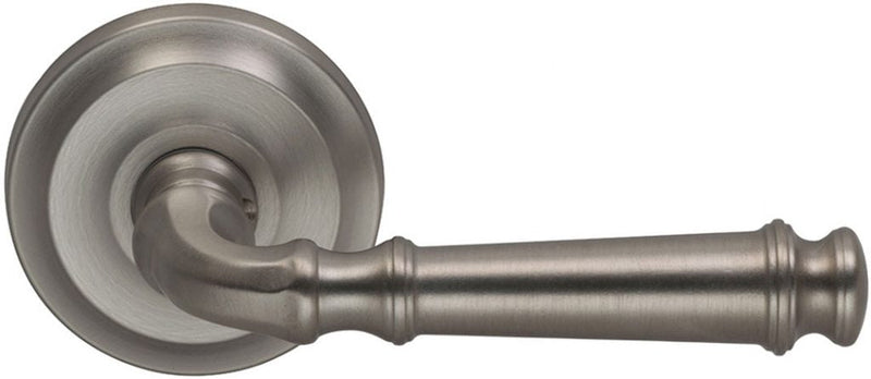 Omnia Traditions 904 Lever with 2 5/8" Rose in Satin Nickel, Lacquered finish