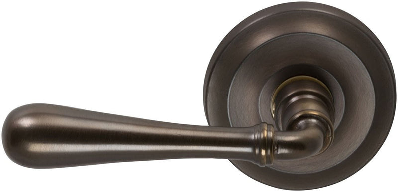 Omnia Traditions 918 Lever with 2 5/8" Rose in Antique Bronze, Unlacquered finish