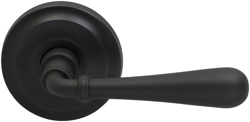 Omnia Traditions 918 Lever with 2 5/8" Rose in Black, Oil-Rubbed, Lacquered finish