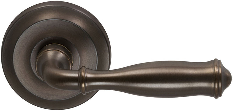 Omnia Traditions 944 Lever with 2 5/8" Rose in Antique Bronze, Unlacquered finish