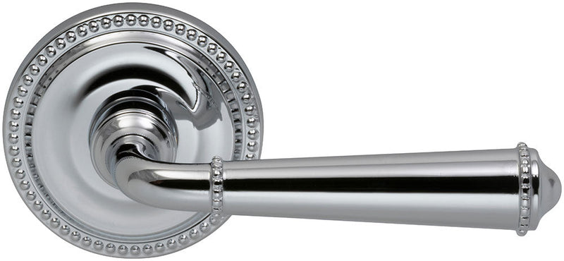 Omnia Traditions 946 Beaded Lever with 2 5/8" Beaded Rose in Polished Chrome, Plated finish