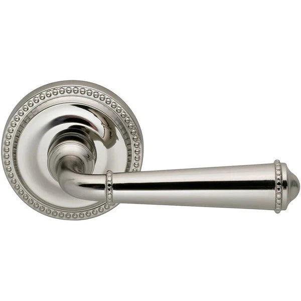 The Omnia Traditions 946 Beaded Lever with Round Beaded Rosette in finish