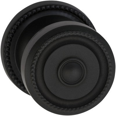 Omnia Traditions Beaded 430 Knob with Beaded Rose in Black, Oil-Rubbed, Lacquered finish