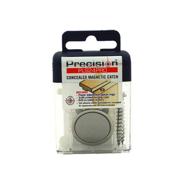 Precision Lock Magnetic Catch With Adjustable Strength Silver Finish in Unspecified finish