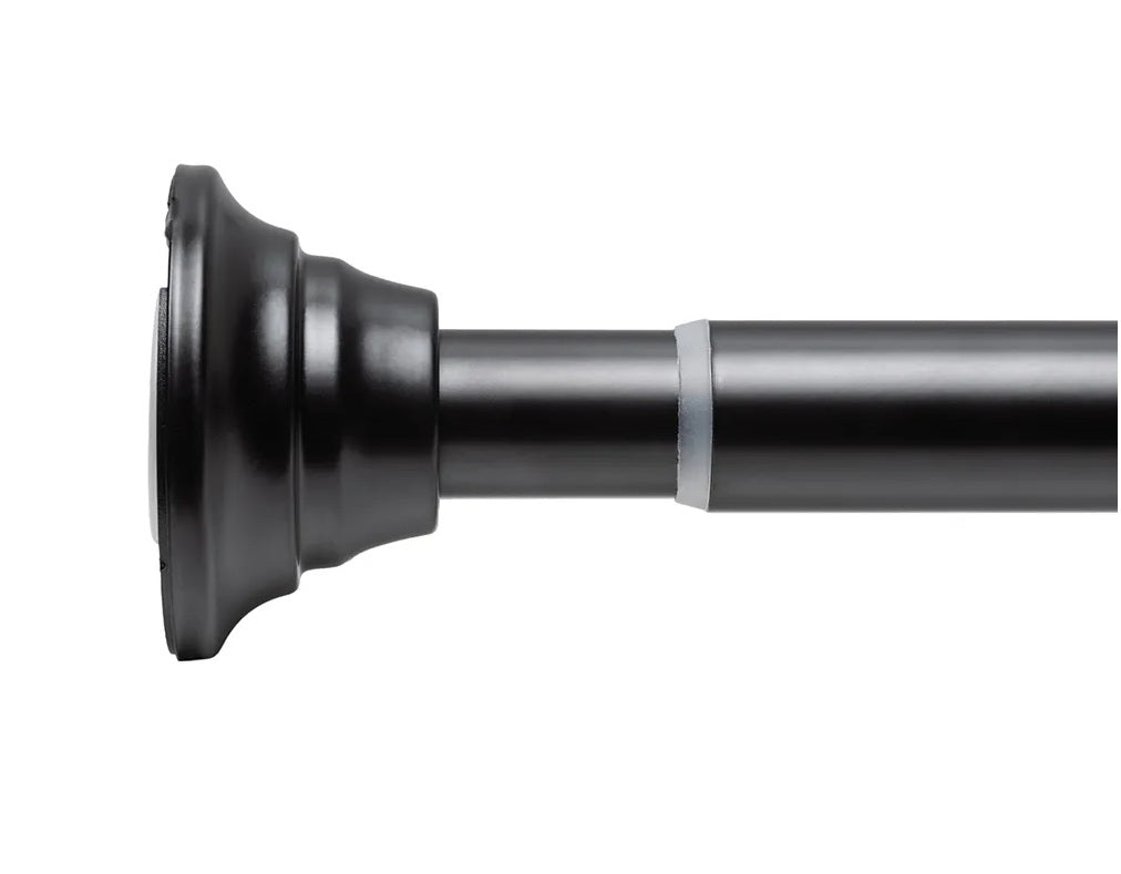 Sure-Loc Tension Shower Curtain Rod in Flat Black finish