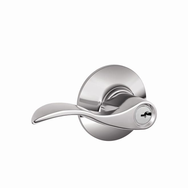 Schlage Accent Lever Keyed Entry Lock in Bright Chrome finish