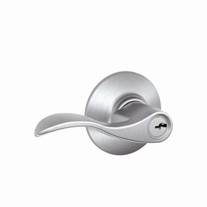 Schlage Accent Lever Keyed Entry Lock in Satin Chrome finish