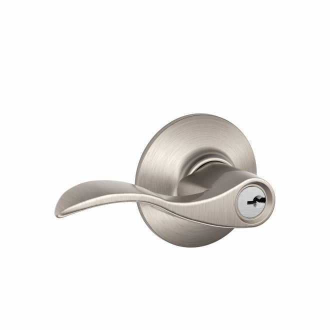 Schlage Accent Lever Keyed Entry Lock in Satin Nickel finish