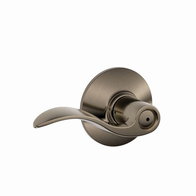 Schlage Accent Privacy Lever in Antique Pewter finish