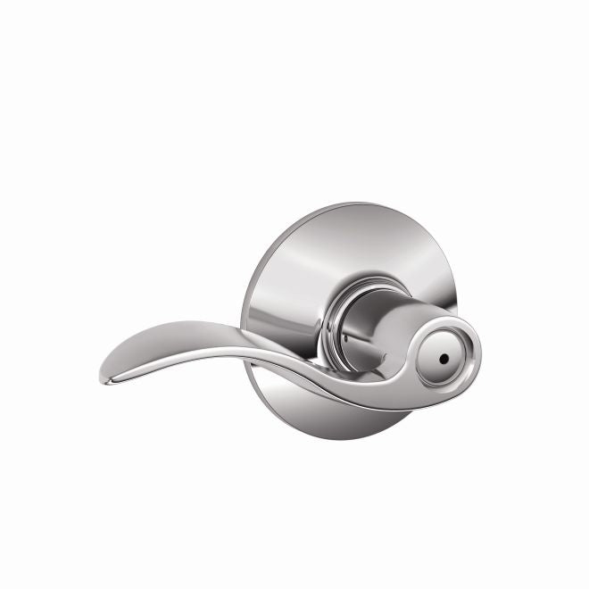 Schlage Accent Privacy Lever in Bright Chrome finish