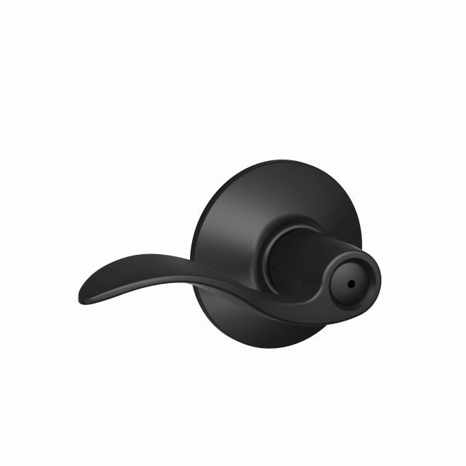 Schlage Accent Privacy Lever in Flat Black finish