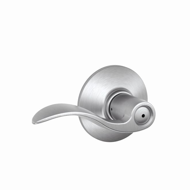 Schlage Accent Privacy Lever in Satin Chrome finish