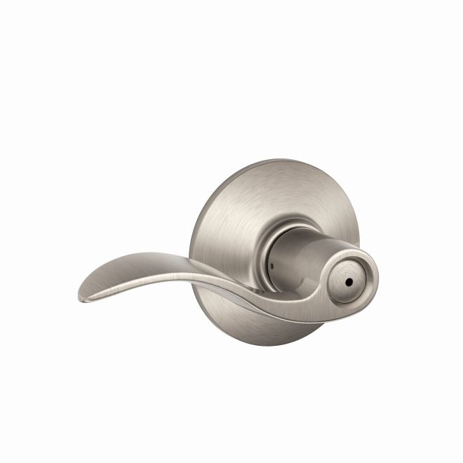 Schlage Accent Privacy Lever in Satin Nickel finish