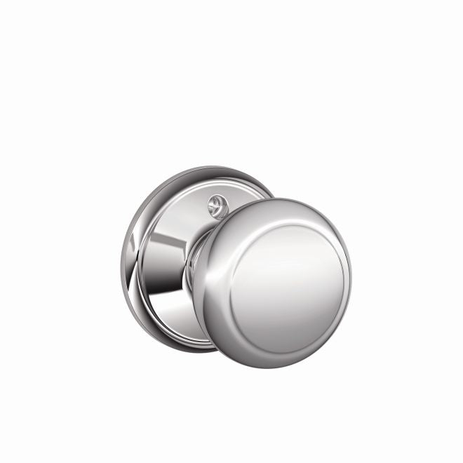 Schlage Andover Knob Half Dummy in Bright Chrome finish