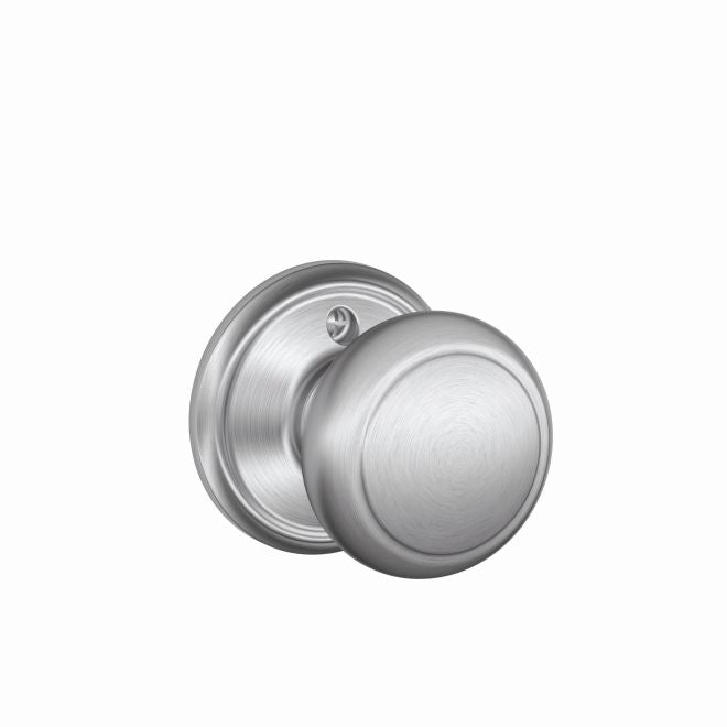 Schlage Andover Knob Half Dummy in Satin Chrome finish