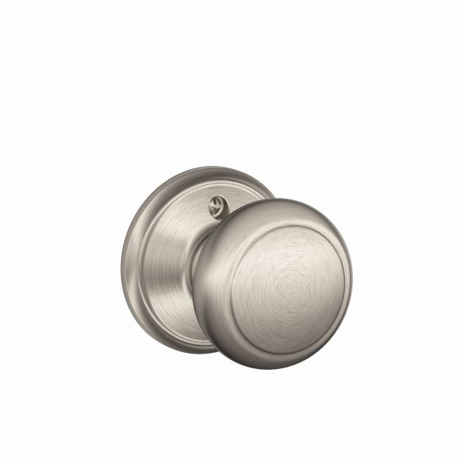 Schlage Andover Knob Half Dummy in Satin Nickel finish