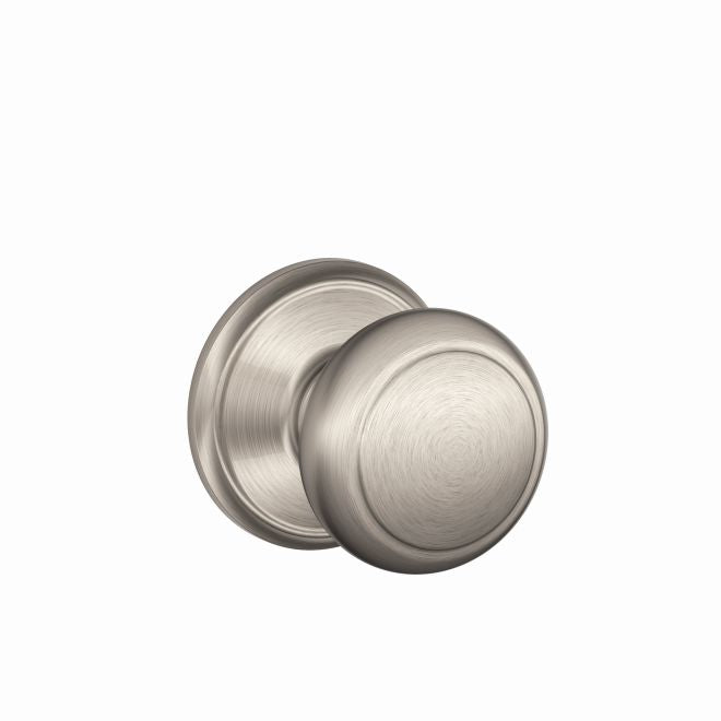 Schlage Andover Passage Knob in Satin Nickel finish