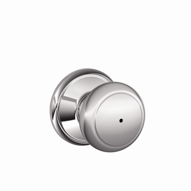 Schlage Andover Privacy Knob in Bright Chrome finish