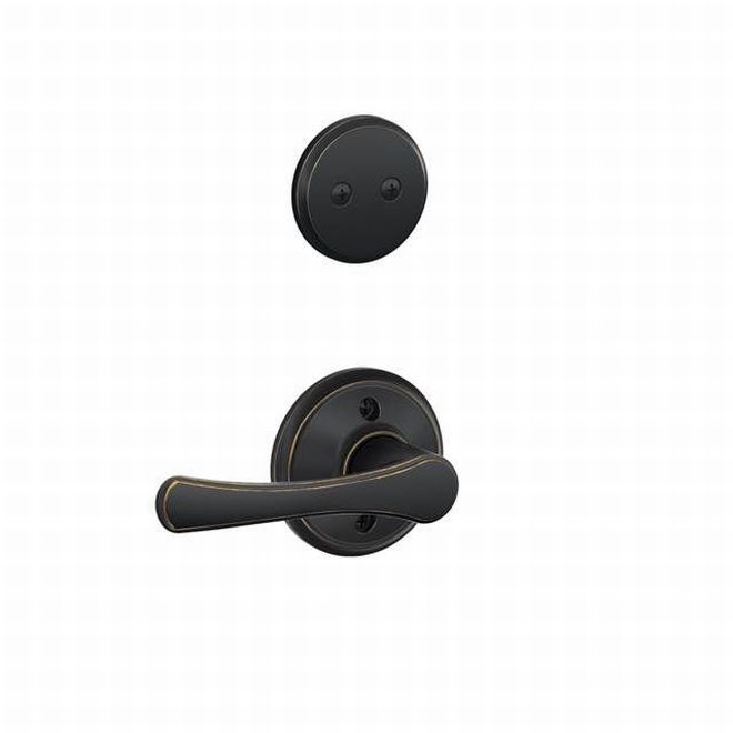 Schlage Avila Dummy Lever Interior Trim - Exterior Handleset Sold Separately in Aged Bronze finish