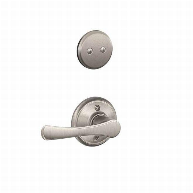 Schlage Avila Dummy Lever Interior Trim - Exterior Handleset Sold Separately in Satin Nickel finish