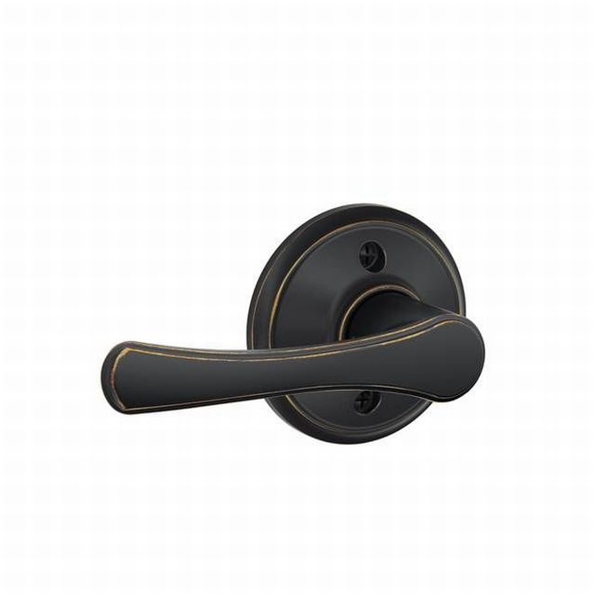 Schlage Avila Lever Half Dummy in Aged Bronze finish