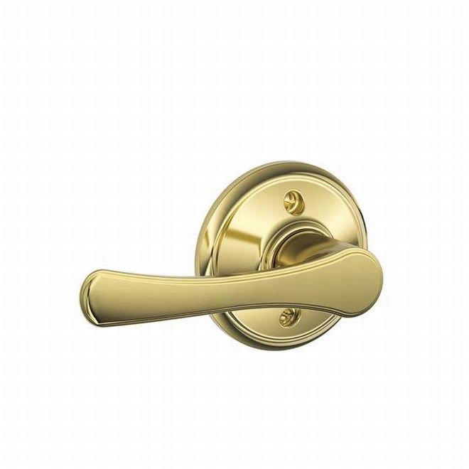 Schlage Avila Lever Half Dummy in Bright Brass finish