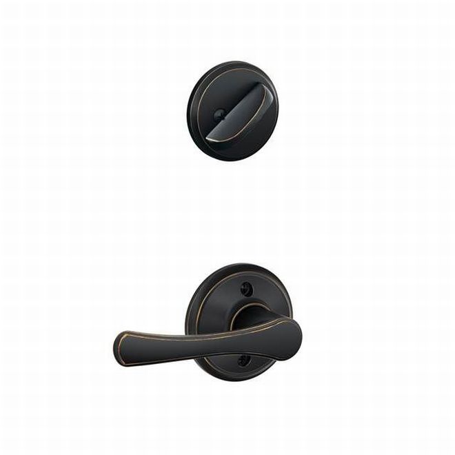 Schlage Avila Lever Interior Active Trim - Exterior Handleset Sold Separately in Aged Bronze finish