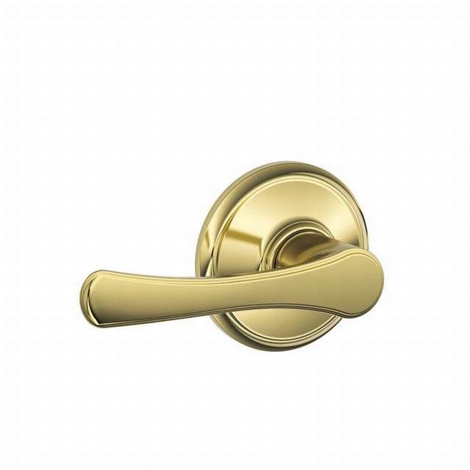 Schlage Avila Passage Lever in Bright Brass finish