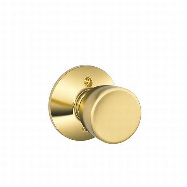 Schlage Bell Knob Half Dummy in Bright Brass finish